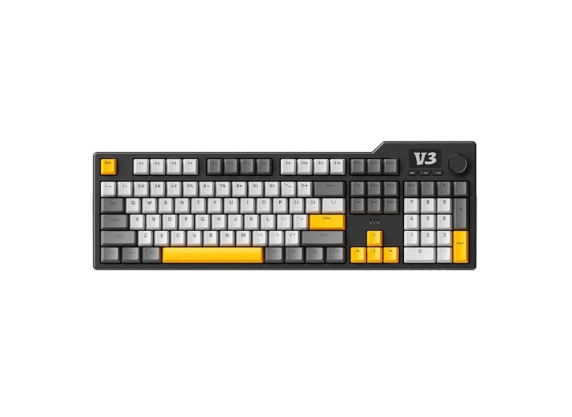 Teclado mecânico com fio AK35I V3 104 teclas full key hot swap