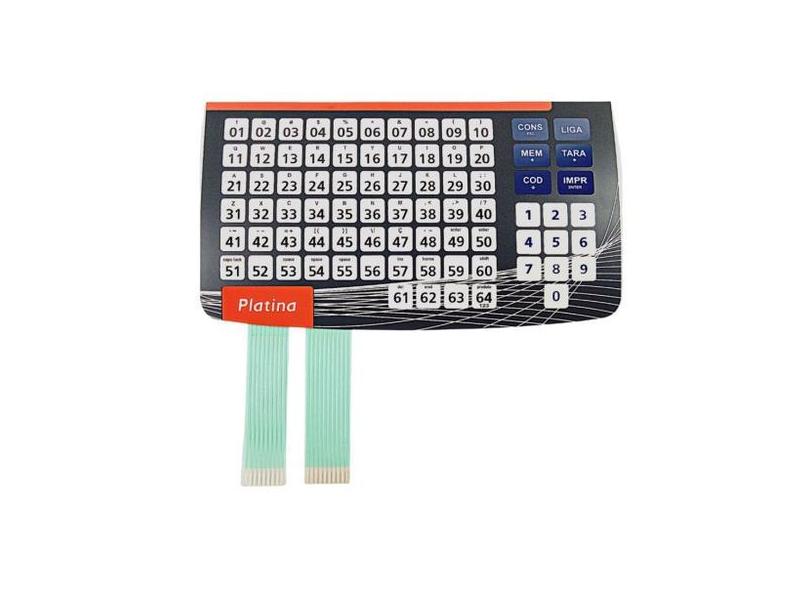 Teclado Balança Filizola Platina Preta Nova - Cód 493