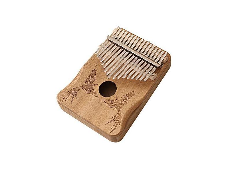 17 Teclas Kalimba Africano Dedo Polegar Piano Madeira Kalimba Instrumento Musical Portátil