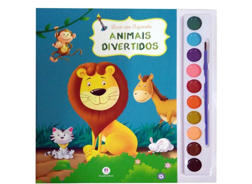 Animais Divertidos- Livro Com Aquarela - Cultural, Ciranda - 9788538063865