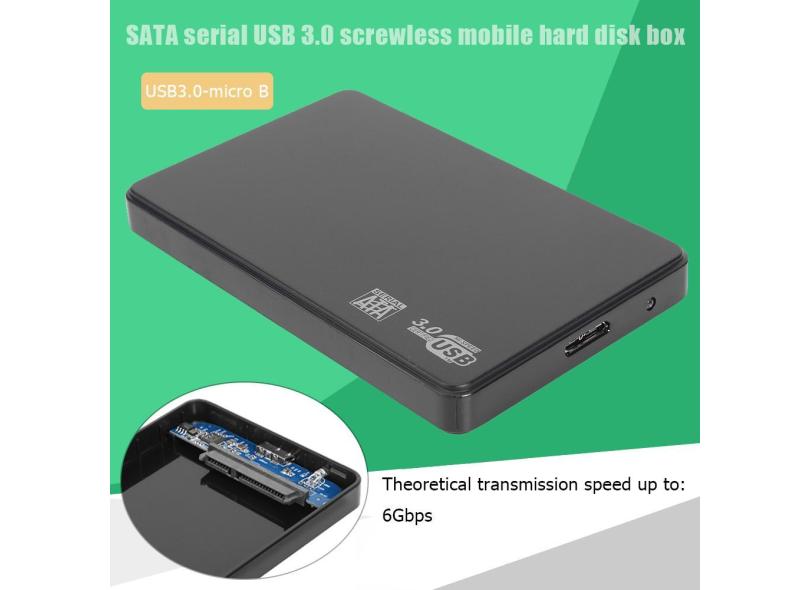 25 Caso Hdd Usb 30 Micro B Para Sata Adaptador Externo Ssd Caixa De Disco Rígido Hdd Gabinete 1545