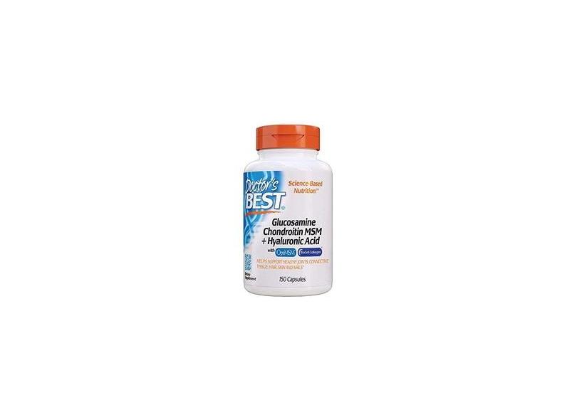 Doctor's Best, Glucosamina Condroitina MSM + Ácido Hialurónico, 150 cápsulas