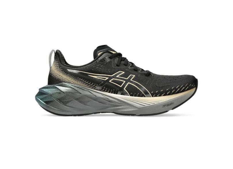 Tênis Asics Novablast 4 Platinum Black Champagne-Masculino