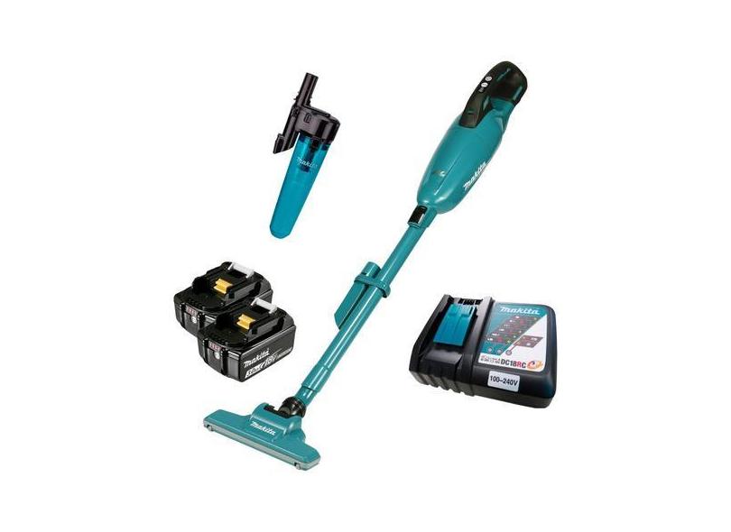 Aspirador Pó 18v Dcl284fz Makita 2bat 3ah Dc18rc Biv Ciclone DCL284FZ