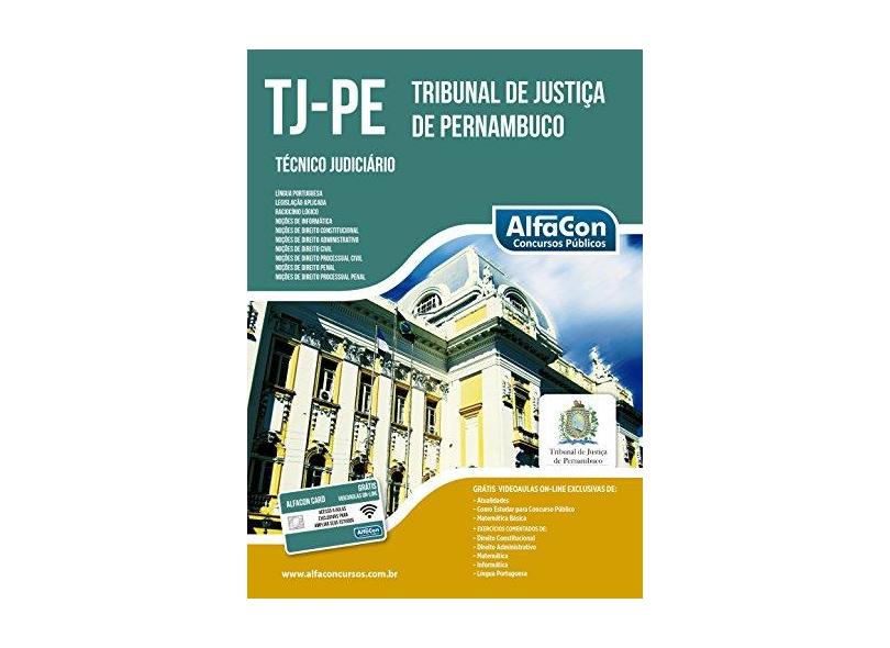 Tribunal de Justiça Pernambuco - Técnico Judiciário - Equipe Alfacon - 9788583392453