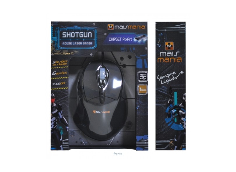Mouse Laser Gamer USB Shotgun MMX632 - Mais Mania