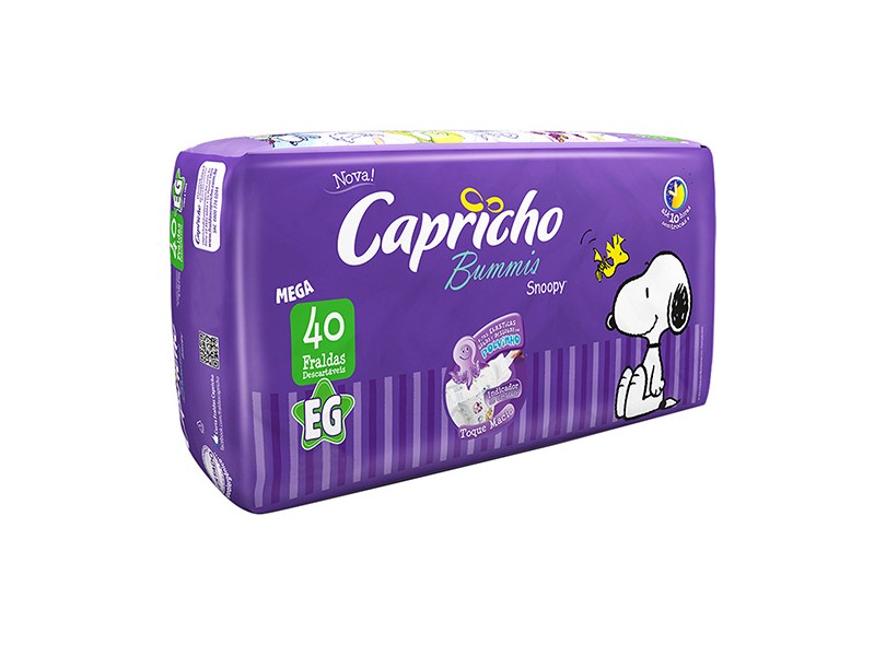 Fralda Capricho Snoopy XG Mega 40 Und 13 - 15kg