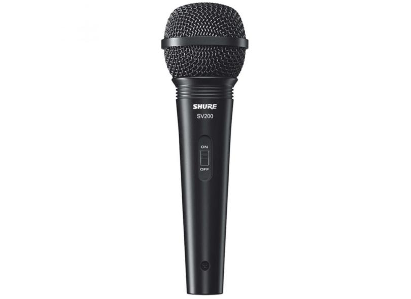 Microfone Dinâmico com Fio Shure SV200 com Cabo