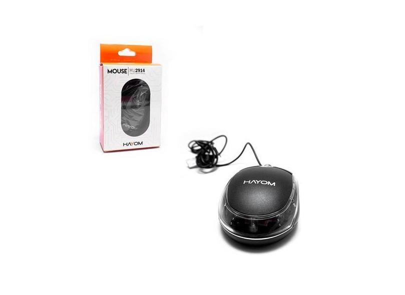 Mouse Hayom Mu2914, Usb, 1200 Dpi, Preto