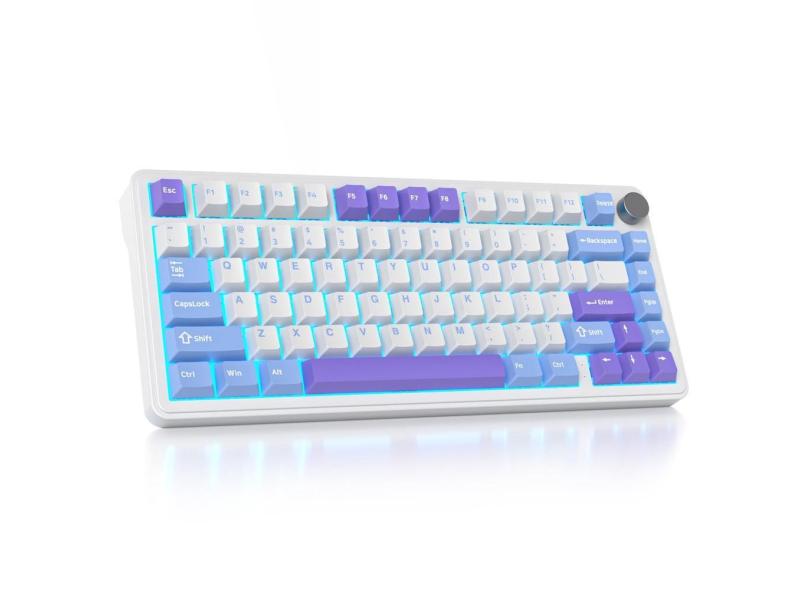 Teclado mecânico sem fio para jogos surmen M75 75% Cream