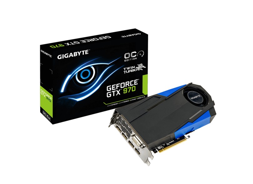Placa de Video NVIDIA GeForce GTX 970 4 GB DDR5 256 Bits Gigabyte GV-N970TTOC-4GD