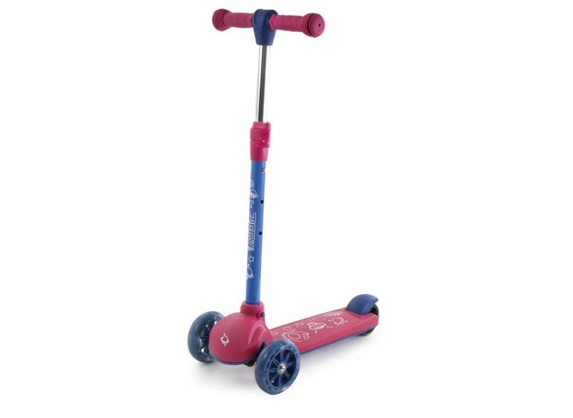 Patinete Infantil 3 Rodas Com Led Rosa 7314 Zippy Toys