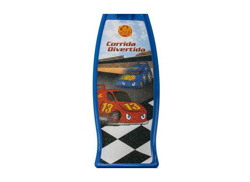 Patinete Azul De Ferro Carro Corrida Super Divertido 75 Cm - Dm Toys