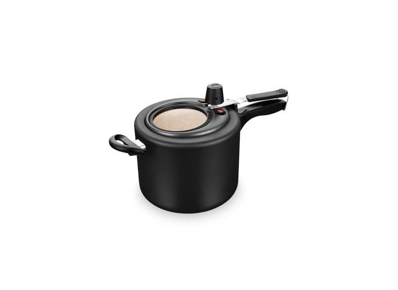 PANELA DE PRESSÃO SUPERIOR MTA COM VISOR PRETO 8,0 LITROS
