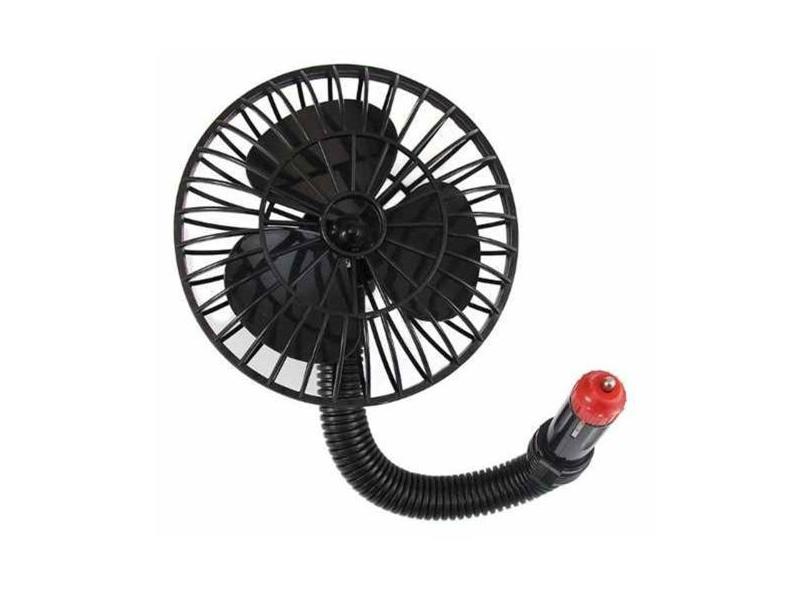 Mini ventilador veicular automotivo com haste flexivel 12v carro camin