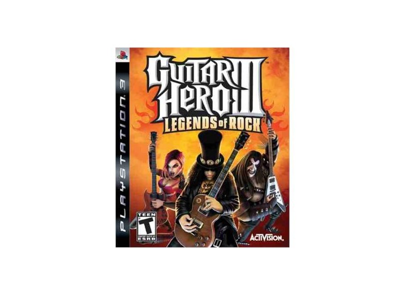 Jogo Guitar Hero 3 Legends of Rock Activision PlayStation 3