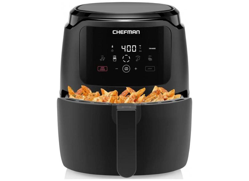 Air Fryer 5 Litros com 4 Predefinições e Controle de Temperatura, 110V 1500W, Chefman, Preto