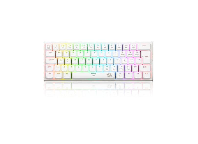 Teclado Mecanico Usb Gamer Anivia Switch Red Redragon K614w-Rgb Branco