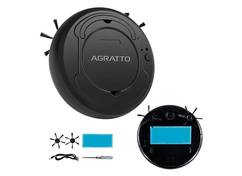 Aspirador de Pó Robô Agratto Praticci USB 3W Preto Bivolt - AAR01L-04