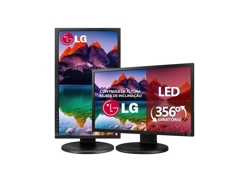 Monitor 20'' Led LG Widescreen Giratório Nota Fiscal E2011P