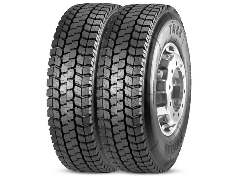 2 Pneu Pirelli Aro 22,5 275/80r22.5 Tl 149/146m Ms 16pr Tr88