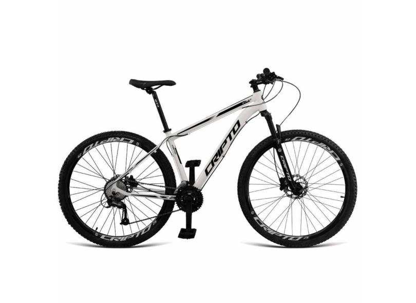 Bicicleta Aro 29 Cripto 24 Marchas Shimano E Freios A Disco - Branco-preto - 15&quot; Branco-preto