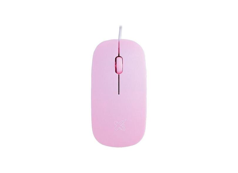 Mouse Maxprint Surface, 1200dpi, 3 Botões, Usb, Rosa
