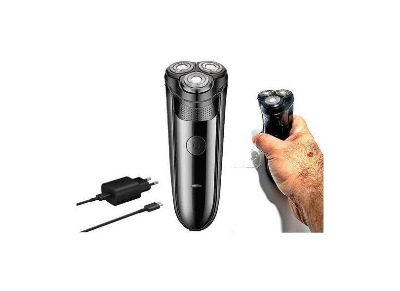 Barbeador Com Cabeçote Com 3 Lâminas Com Bateria Integrada Com Recarre