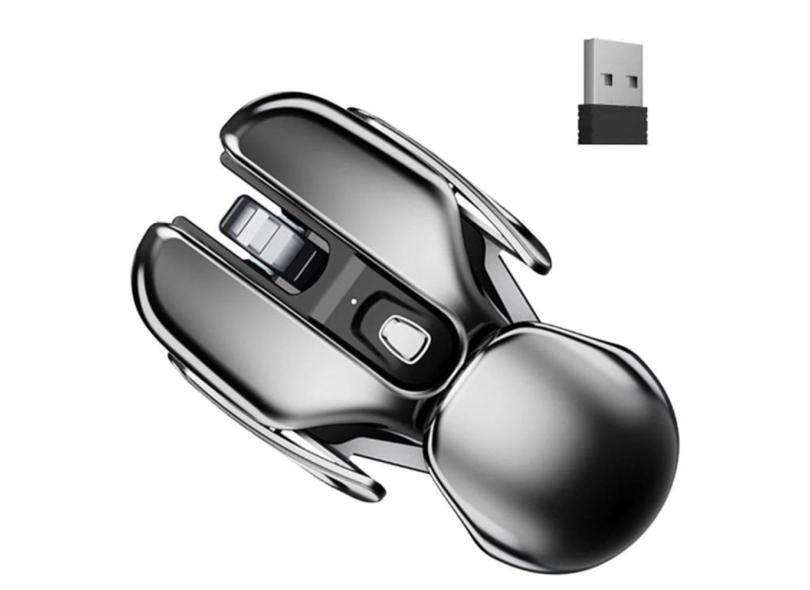 Mouse de Metal Sem Fio para Jogos - 6 Botões