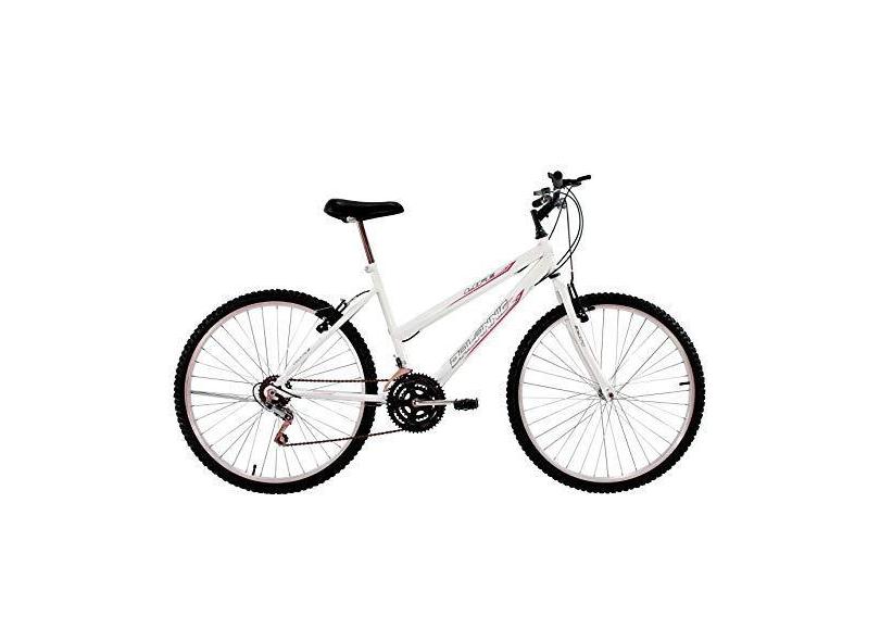 Bicicleta Aro 26 Feminina Life 18 Marchas Branca - Dalannio Bike