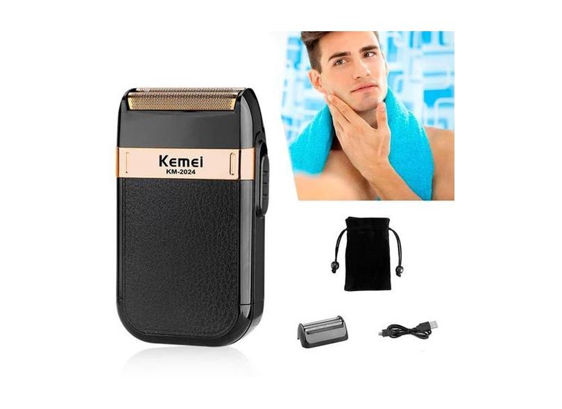 Barbeador Shaver Kemei Km-2024 Preto 100V/240V - Relet