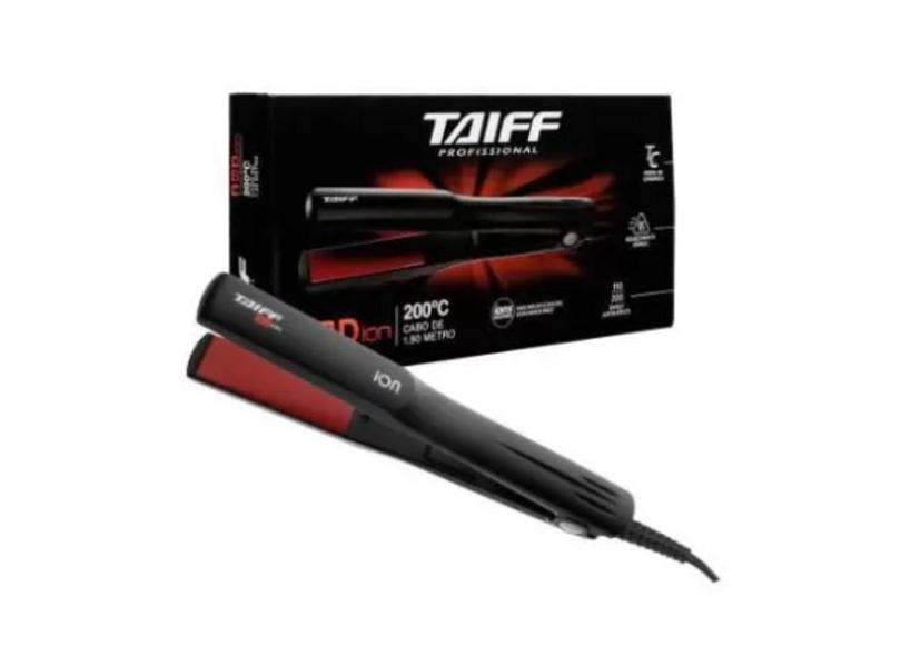 Prancha De Cabelo Taiff Red Ion Preto Aquecimento Rápido Bivolt, Bivol