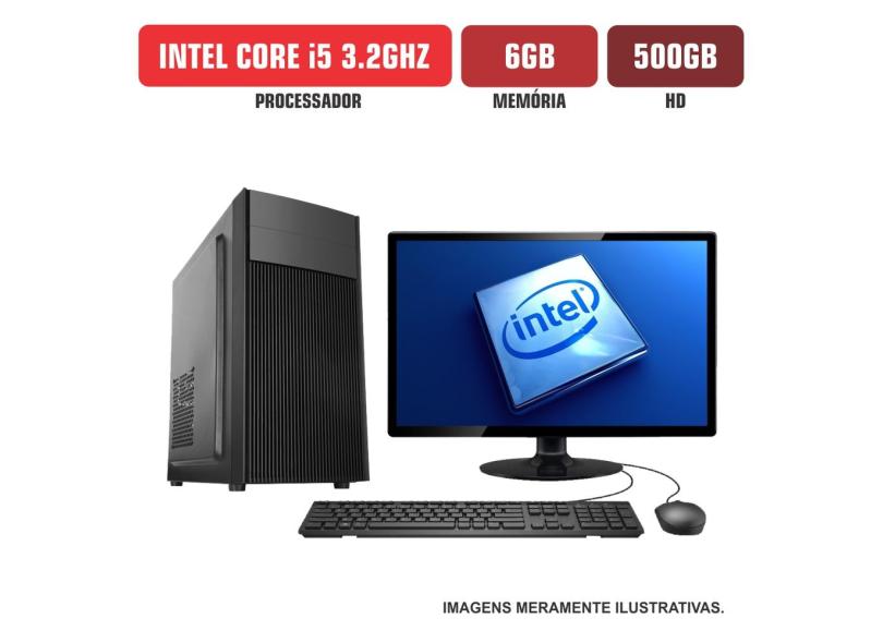 Computador Flex Computer Intel Core i5 6Gb HD 500Gb Com Kit Monitor 19"