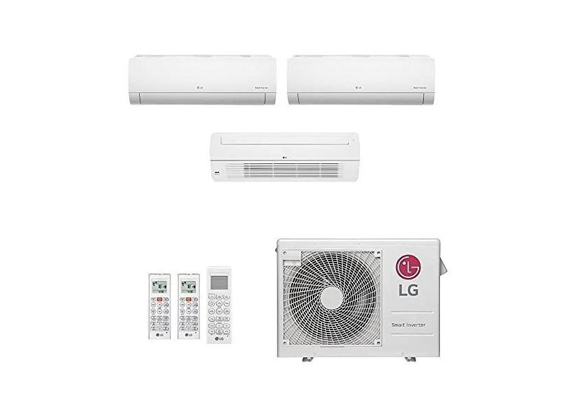 Ar-Condicionado Multi Split Inverter LG 24.000 BTUs (2x Evap HW 9.000 + 1x Evap Cassete 1 Via 18.000) Quente/Frio 220V