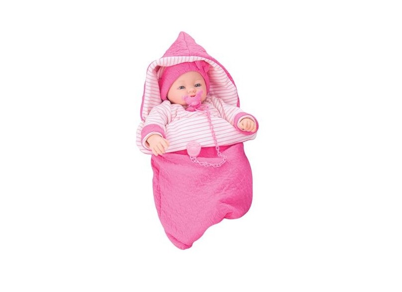 Boneca Dorme Bebê Pink Roma Jensen