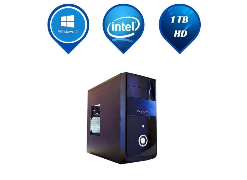 PC Desktop Everex Intel Dual Core, 8GB Memória, 1TB HD e Windows 10