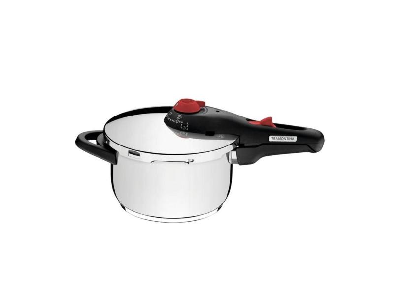 Panela De Pressão Tramontina Aço Inox Com Fundo Triplo 4,5 Litros Ø 22Cm