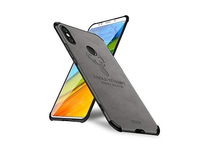 MOONCASE Capa Redmi Note 5, capa traseira de couro fosco ultrafina ...