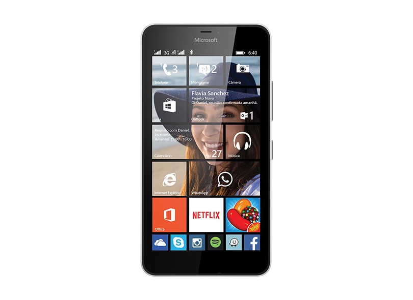 Smartphone Microsoft Lumia 8GB 640 2 Chips Windows Phone 8.1 3G Wi-Fi
