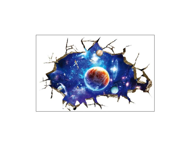 Adesivo Murale Rimovibile 3D Sky Star 60x90 Cm - Decorazione Da Parete In Vinile Per Soggiorno, Camera, Cucina, Nero