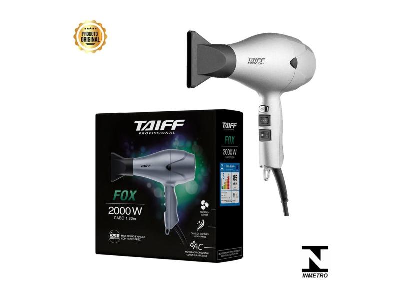 Secador de Cabelo Taiff Diamante Fox Íon Prata - 110v