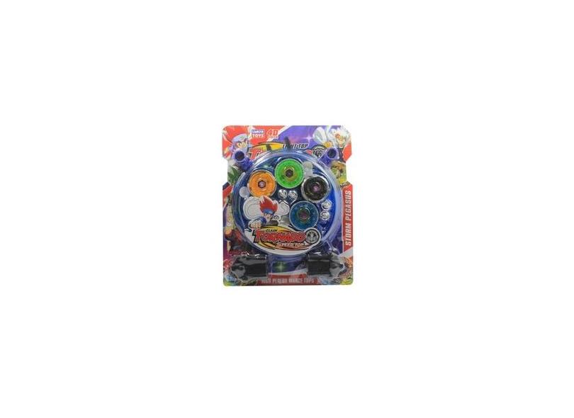 Beyblade Metal Kit 2 ou 4 Led Lançador Arena Tornado Brinquedo