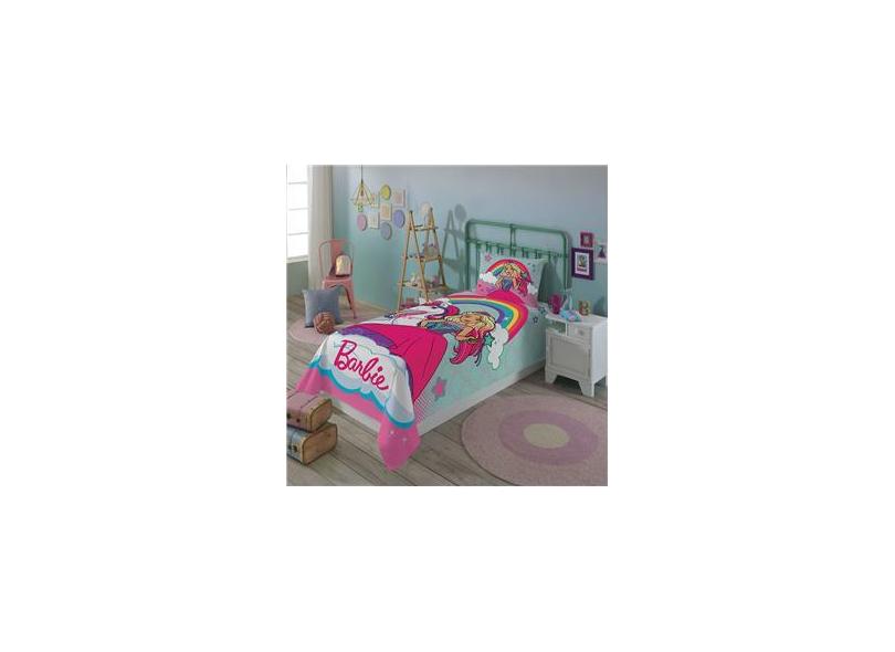 Jogo de Cama Solteiro Infantojuvenil Lepper Barbie Reinos Mágicos