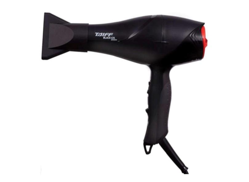 Secador De Cabelo Taiff Black Ion 2000W Para Barbearia