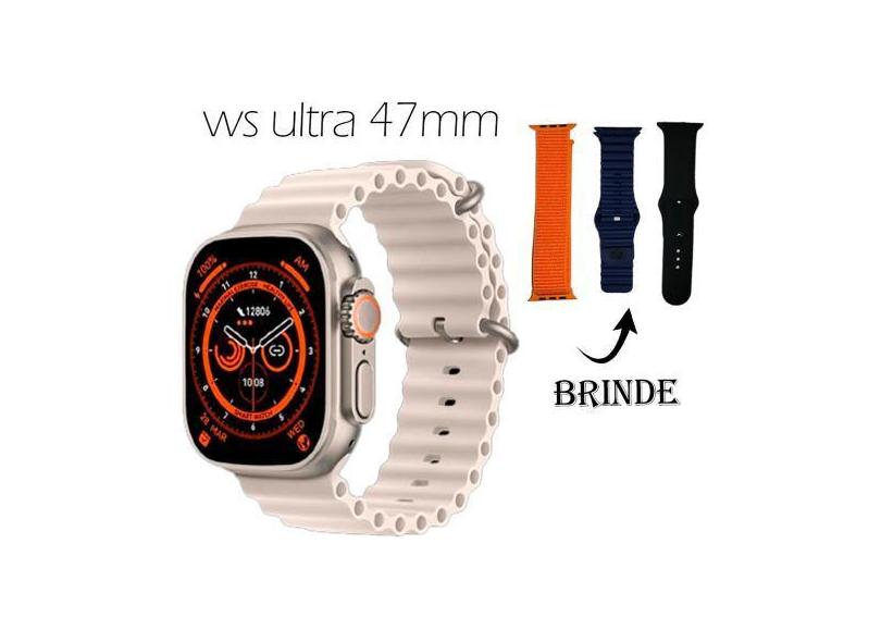 Relógio Smartwatch WS Ultra 47mm Watch8 Com 4 Pulseiras - Keqiwear, Pr