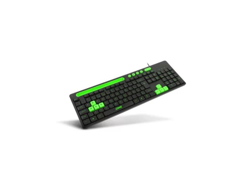 Teclado Multimídia Gamer  e Verde com Suporte de Smartphone Multilaser - TC265