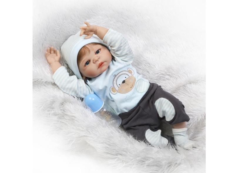 Bebe Reborn Menino 100% Silicone 57 Cm - NPK Doll em Promoção é no