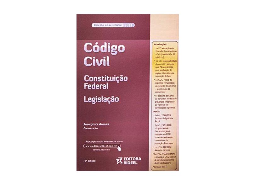 Código Civil. Constituição Federal. Legislação - Capa Comum - 9788533916913