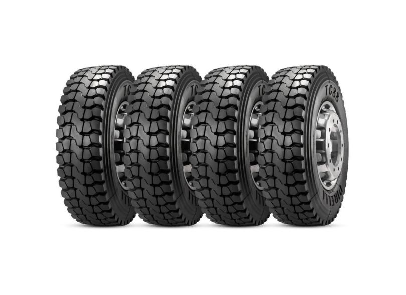 Kit 4 Pneu Pirelli Aro 22.5 295/80r22.5 152/148l Tl M+s Tg88