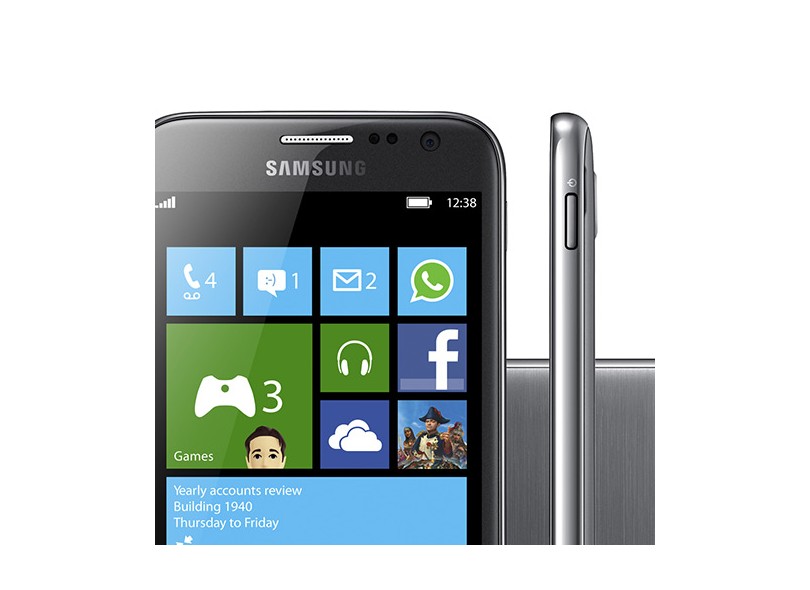 Smartphone Samsung Ativ S Câmera 8,0 Megapixels Desbloqueado Windows Phone 8 3G Wi-Fi